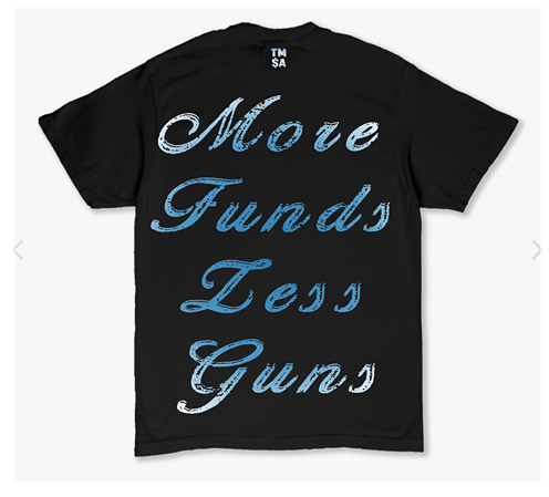 "More Funds Less Guns" Trench Soldier Tee