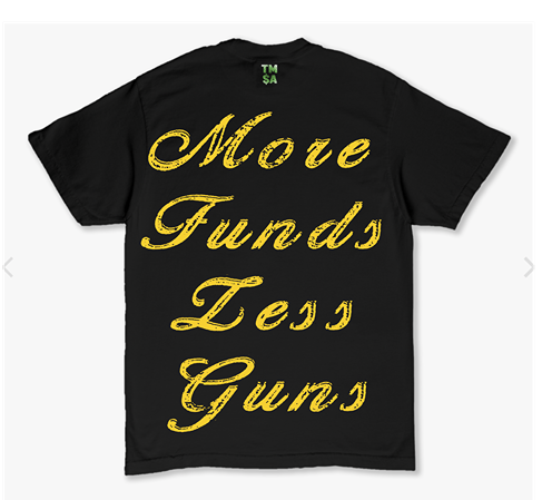 "More Funds Less Guns" Trench Soldier Tee